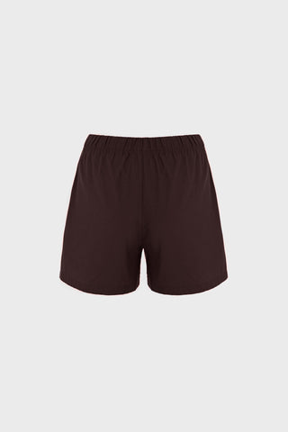 STRAIGHT-LEG SHORTS IN COTTON-POPLIN