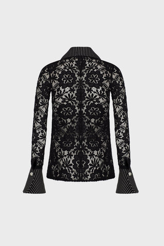 GIANT-COLLAR TAILORED SHIRT IN LACE