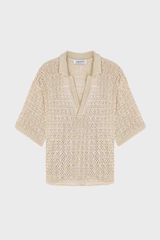 CROCHET-KNIT OVERSIZED TOP GENERATION78