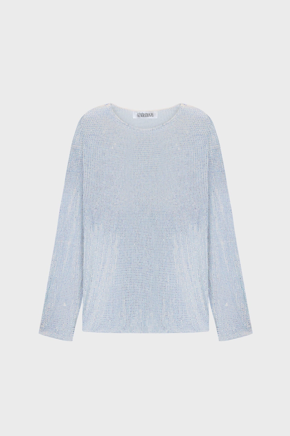 CRYSTAL EMBELLISHED OVERSIZED TOP