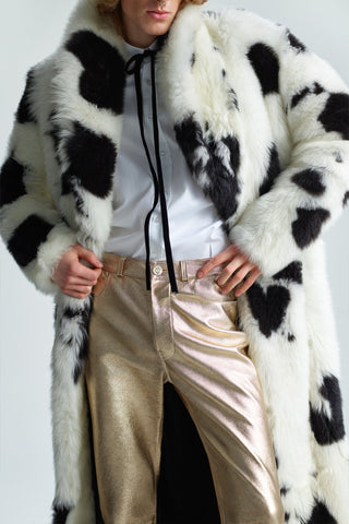 DALMATIAN-PRINT SHEARLING COAT GENERATION78