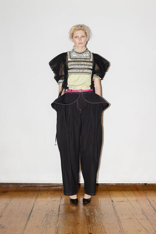 TAILORED SCULPTED PANTS IN TECHNICAL-COTTON