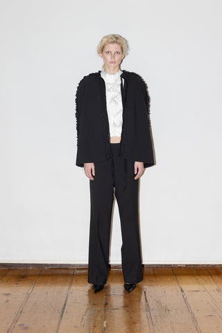 TAILORED SHORT CAPE IN WOOL