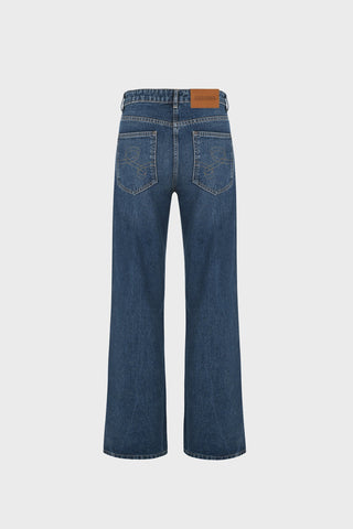 WIDE-LEG JEANS IN STONE-WASHED DENIM