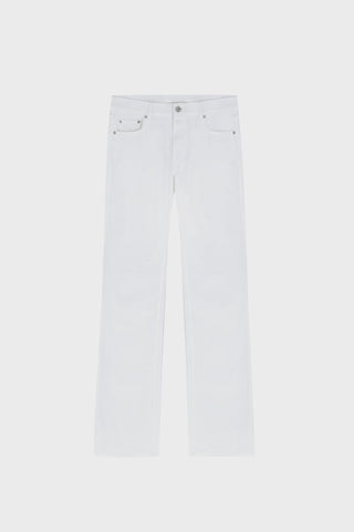 STRAIGHT-LEG JEANS IN WHITE DENIM