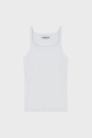 THIN-STRAP TANK TOP IN RIBBED JERSEY