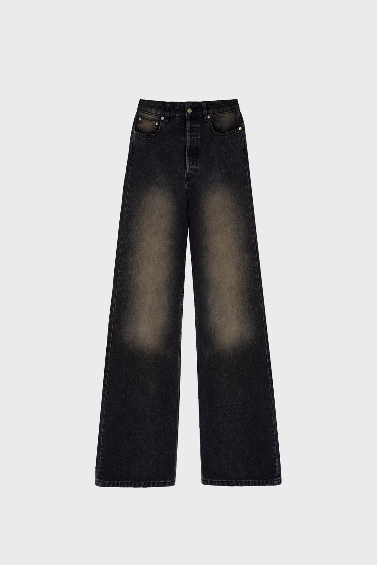 WIDE-LEG JEANS IN SUN-FADED DENIM