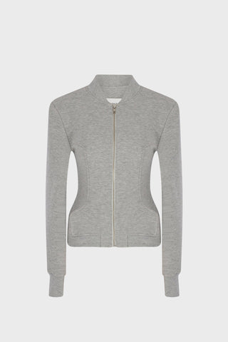 TIGHT-FIT BOMBER JACKET IN COTTON-JERSEY