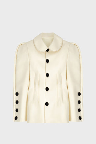 TAILORED SCULPTED JACKET IN SILKY-WOOL