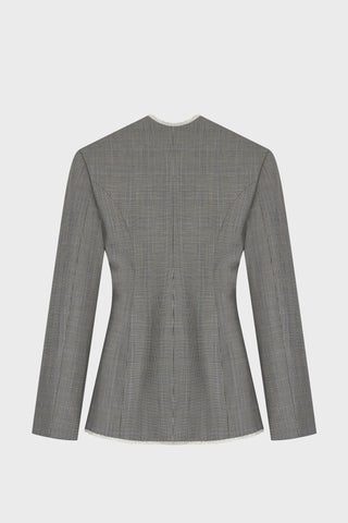 TAILORED CRYSTAL-EMBELLISHED JACKET IN MERINO-WOOL