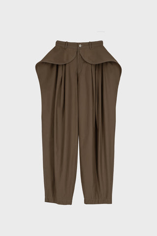 TAILORED SCULPTED PANTS IN TECHNICAL-COTTON