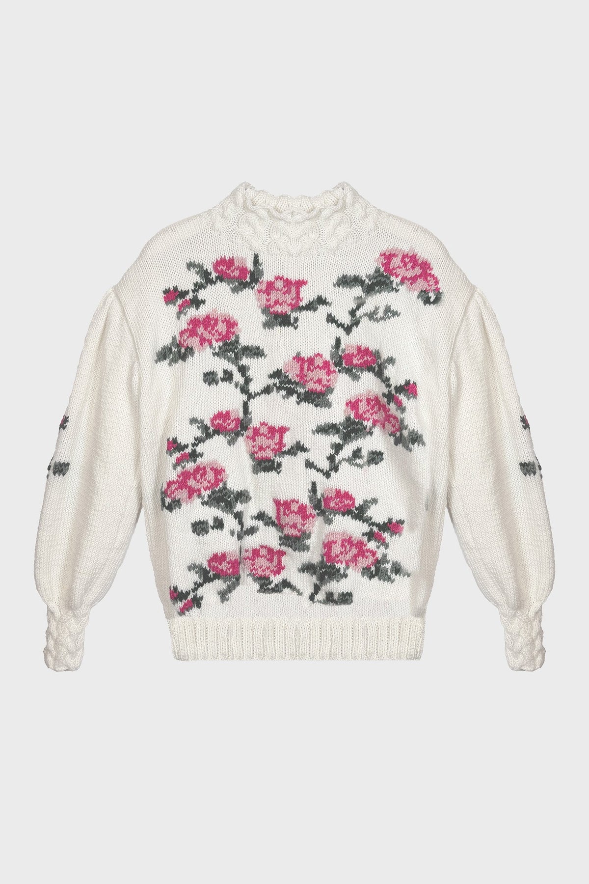 HAND-KNIT GORDES SWEATER IN WOOL