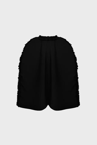TAILORED SHORT CAPE IN WOOL