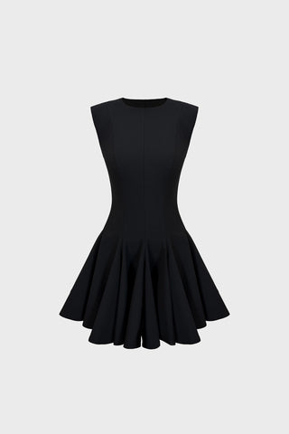 TAILORED PANELED DRESS IN WOOL