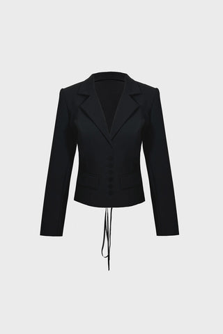 TAILORED CROPPED JACKET IN WOOL