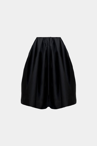 HAND-PLEATED MIDI SKIRT IN SATIN