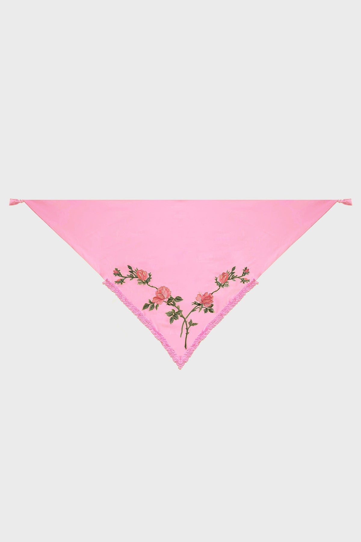 EMBROIDERED SHAWL IN SATIN