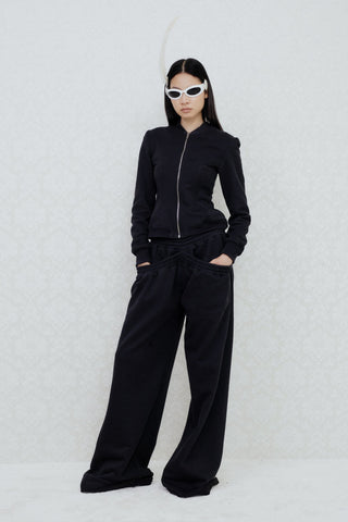 TIGHT-FIT BOMBER JACKET IN COTTON-JERSEY