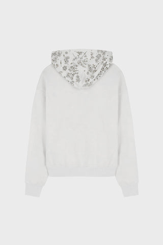 CRYSTAL-EMBELLISHED HOODIE IN COTTON-JERSEY