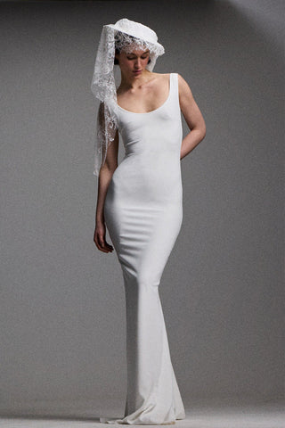 MAXI TANK DRESS IN CREPE-JERSEY