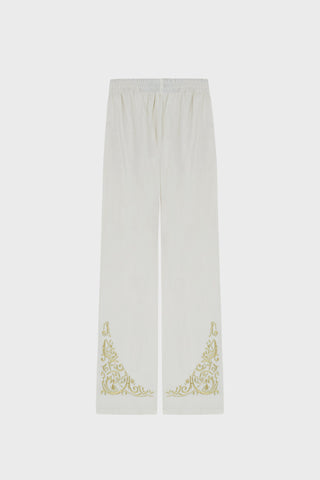 GOLDWORK EMBROIDERED STRAIGHT-LEG PANTS GENERATION78