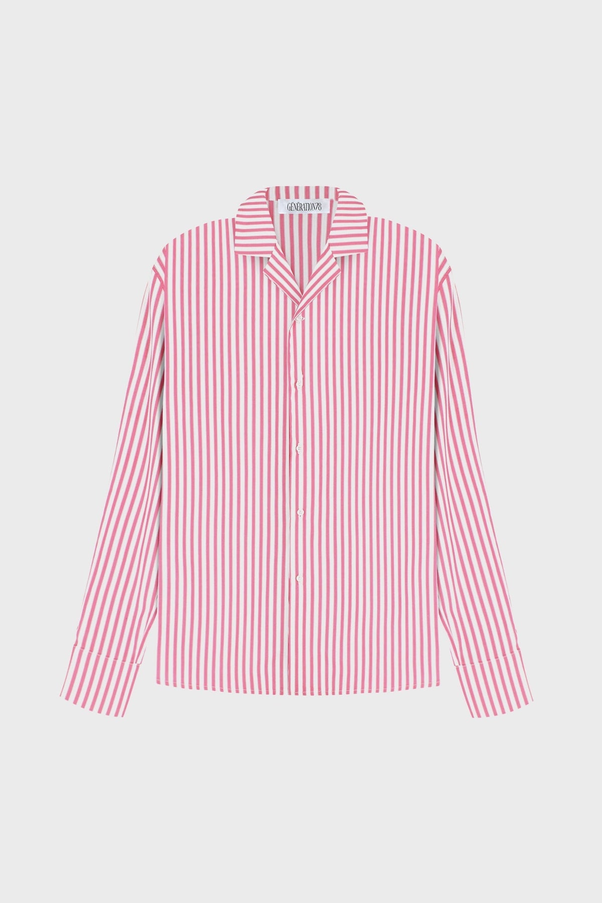 STRIPED LOOSE-FIT SHIRT IN COTTON-POPLIN