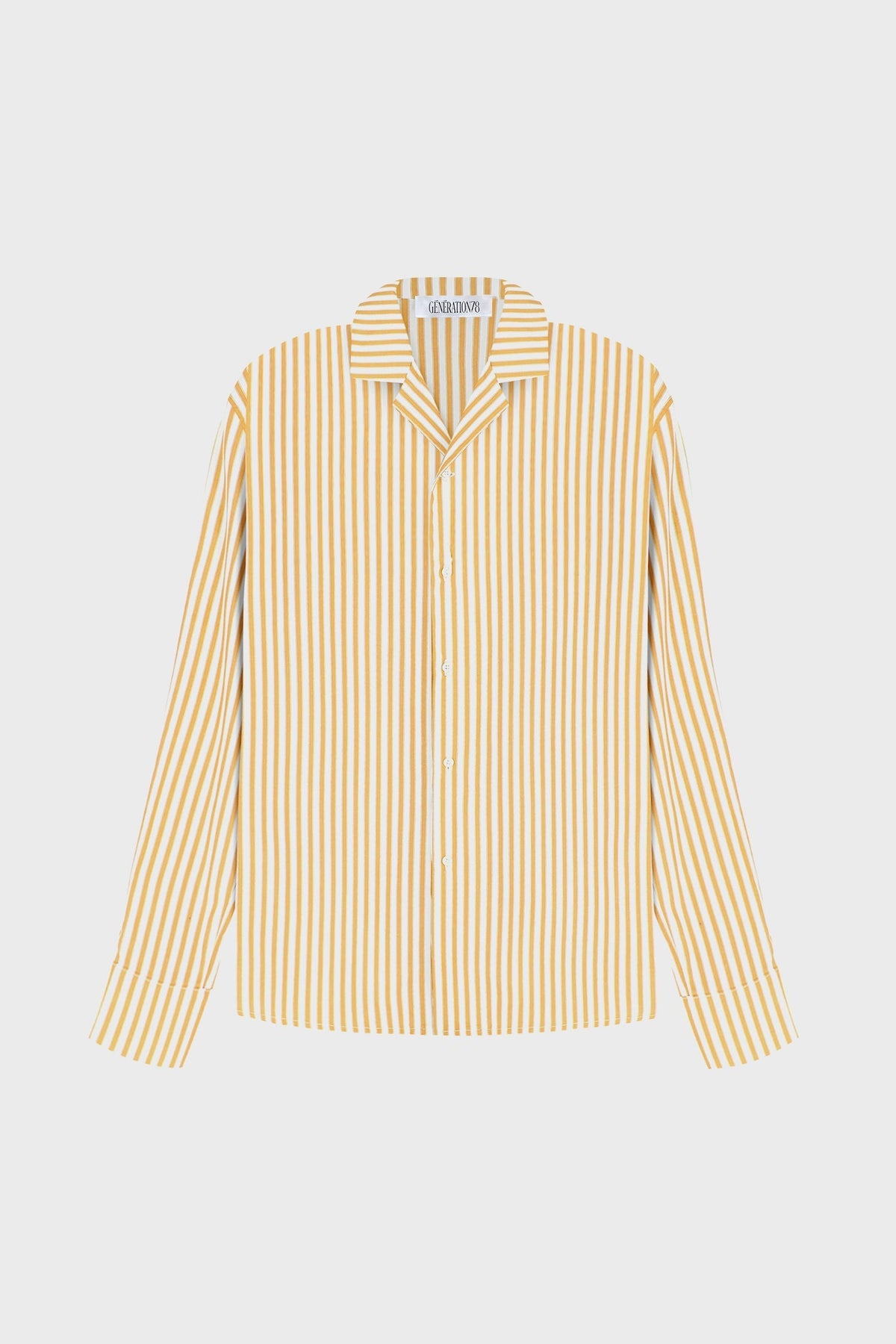 STRIPED LOOSE-FIT SHIRT IN COTTON-POPLIN