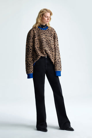 OVERSIZED CASHMERE-BLEND LEOPARD SWEATER GENERATION78