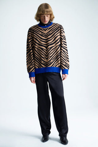 OVERSIZED CASHMERE-BLEND ZEBRA SWEATER GENERATION78