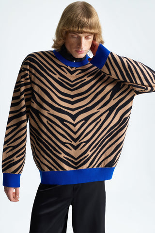 OVERSIZED CASHMERE-BLEND ZEBRA SWEATER GENERATION78