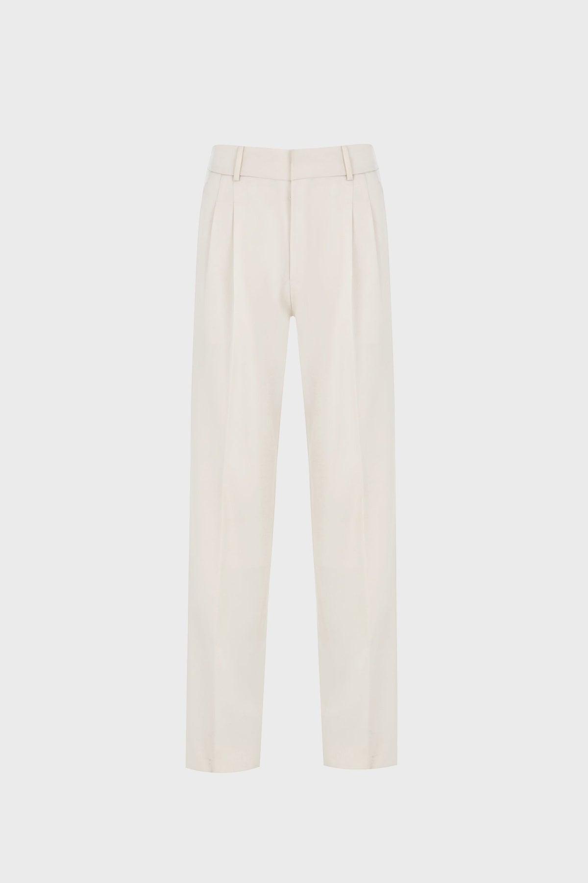 PLEATED TAILORED WOOL PANTS