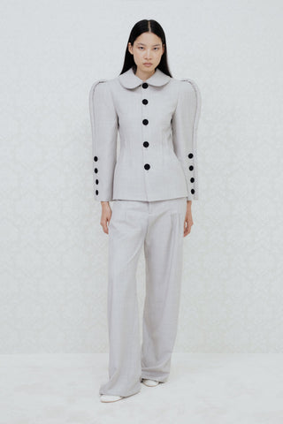 TAILORED PLEATED PANTS IN VIRGIN-WOOL