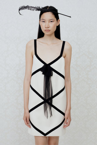 TAILORED MINI DRESS IN SILKY-WOOL