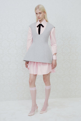 SCULPTED MINI DRESS IN COTTON-JERSEY