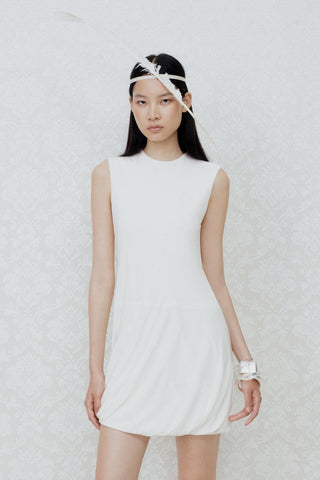 DRAPED MINI DRESS IN VISCOSE-JERSEY