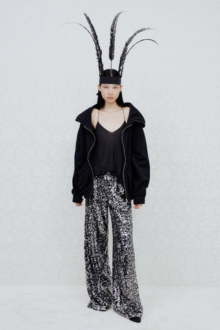 ZIPPED HOODIE IN COTTON-JERSEY