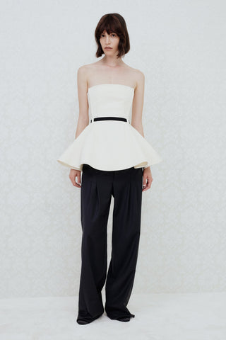 TAILORED PLEATED PANTS IN MERINO-WOOL