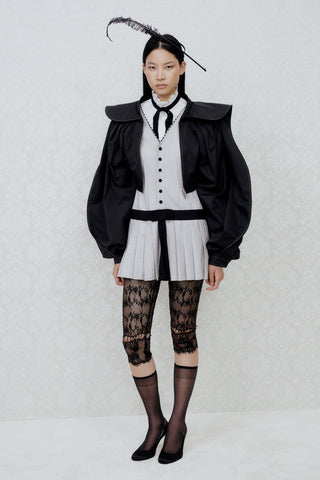 SCULPTED BLOUSON JACKET IN TECHNICAL-COTTON