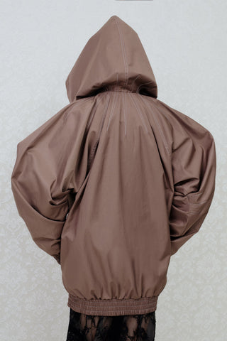 LONG BLOUSON JACKET IN TECHNICAL-COTTON