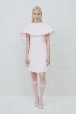 TAILORED MINI DRESS IN COTTON-SATIN