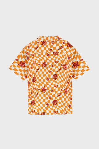 SEASHELL PRINT CAMP-COLLAR SHIRT GENERATION78