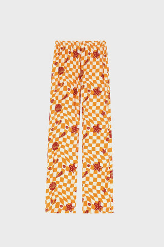 SEASHELL PRINT STRAIGHT-LEG PANTS GENERATION78