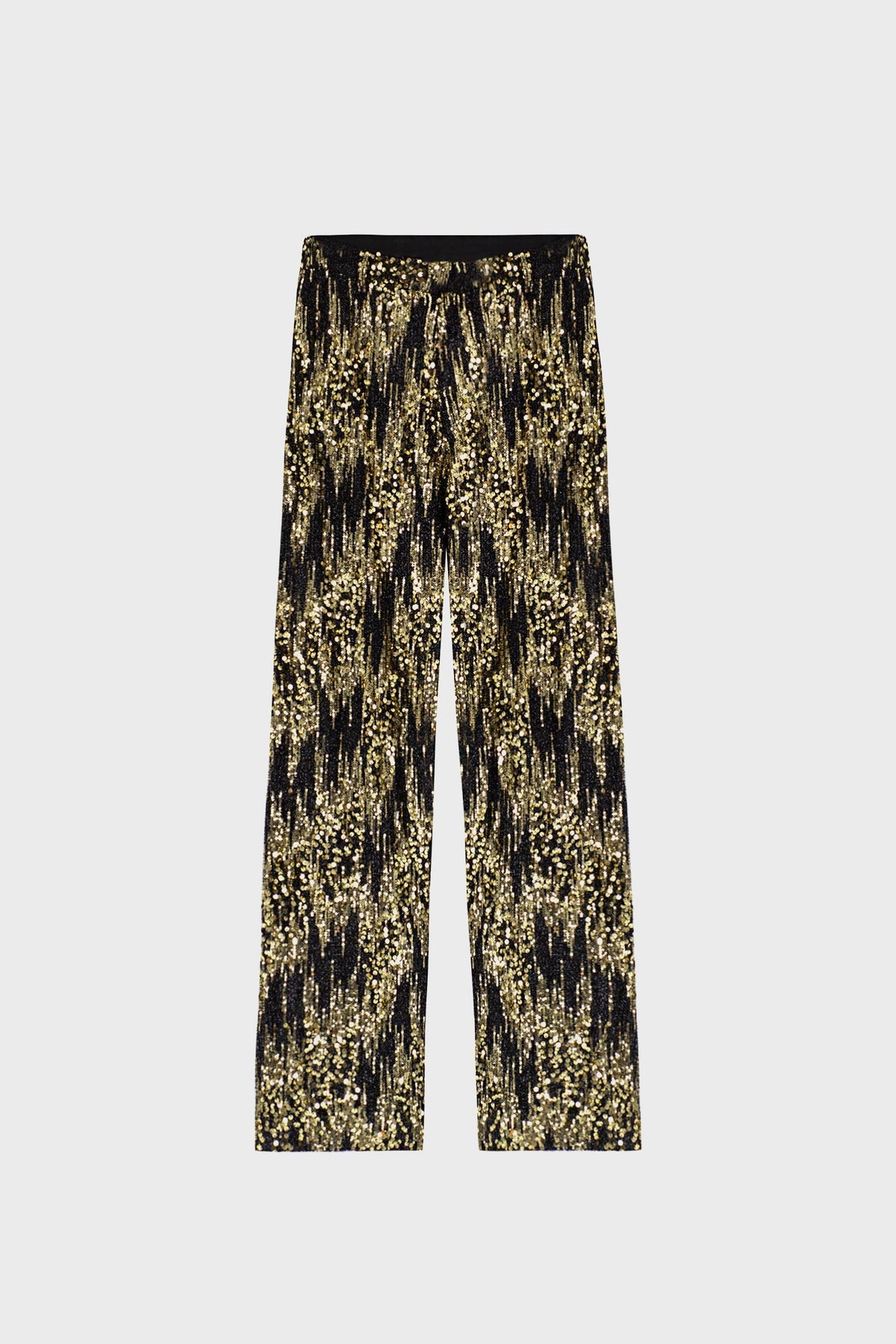 SEQUINED LOOSE-FIT PANTS