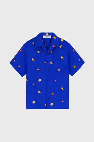 STAR EMBROIDERED CAMP-COLLAR SHIRT GENERATION78