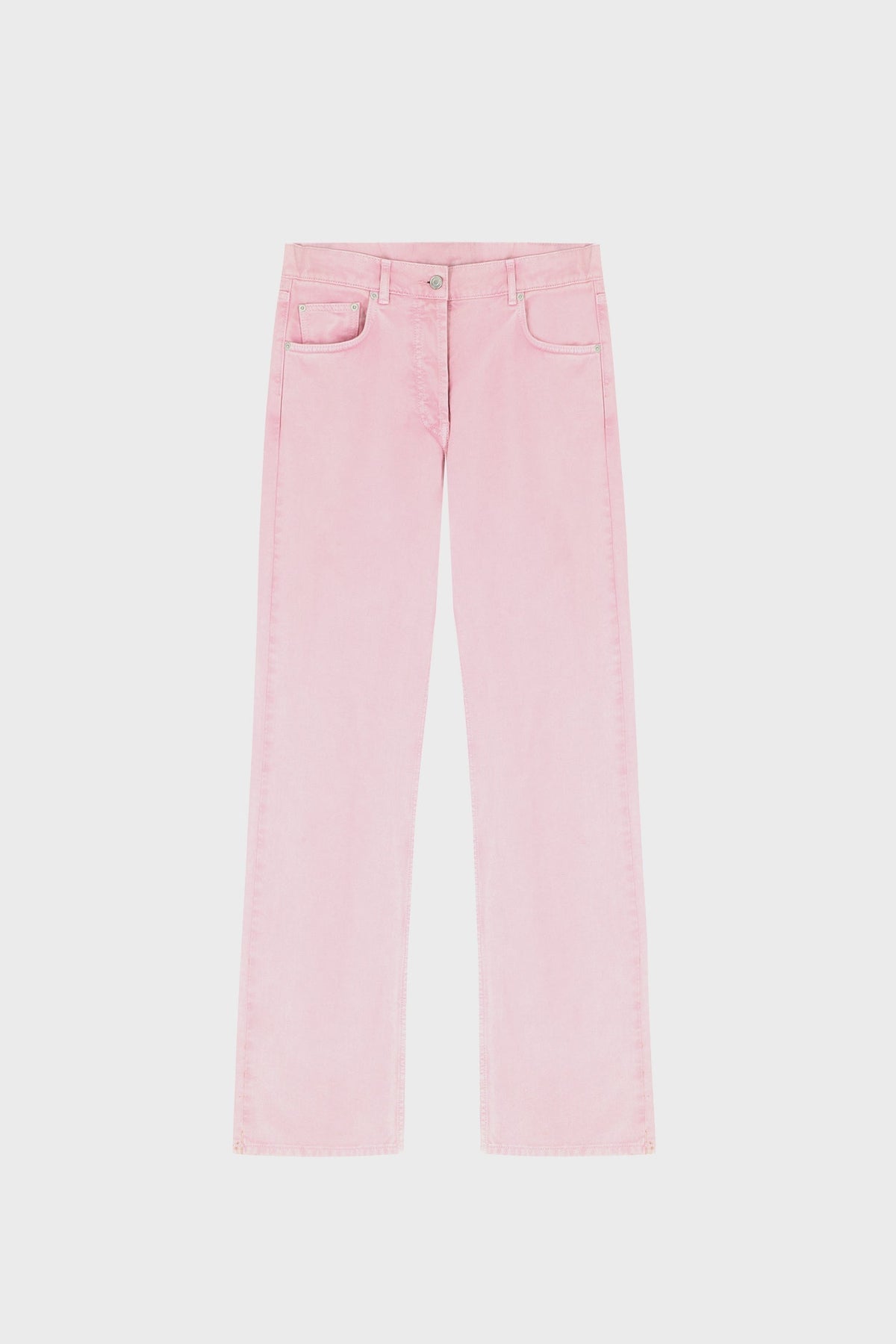 STRAIGHT-LEG JEANS IN ACID-WASH DENIM