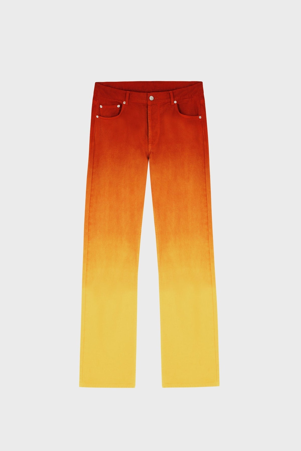 STRAIGHT-LEG JEANS IN OMBRE DENIM