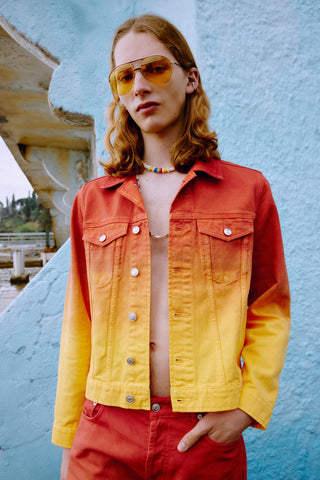 TRUCKER JACKET IN OMBRE DENIM GENERATION78