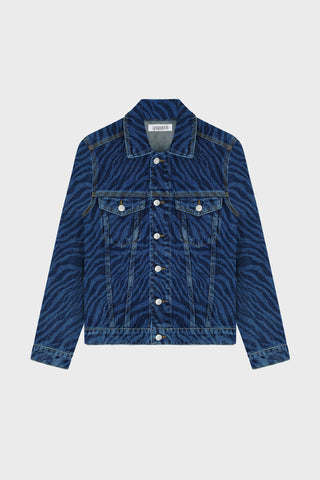 TRUCKER JACKET IN ZEBRA-PRINT DENIM GENERATION78