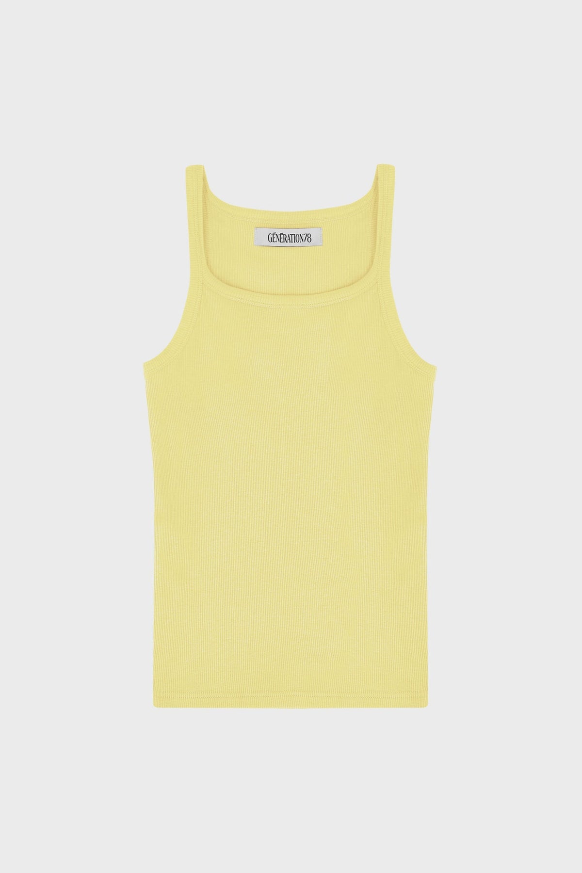 THIN-STRAP TANK TOP IN RIBBED JERSEY
