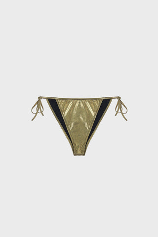 METALLIC TRIANGLE BIKINI BOTTOM